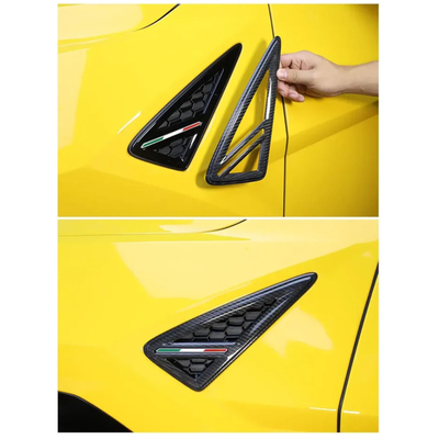 Dry Carbon Fiber Side Fender Vent Frame Cover Trim for Lamborghini Urus