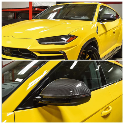 Dry Carbon Fiber Mirror Cover Caps for Lamborghini Urus Description