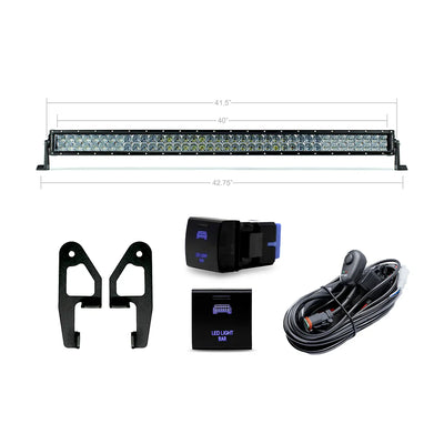 Premium Roof Rack Front Light Bar Kit For Toyota Tacoma 2024+