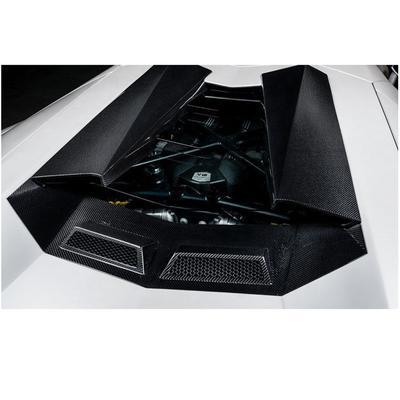 NT Style Dry Carbon Fiber Engine Bonnet Air Intake Panel for Lamborghini Aventador