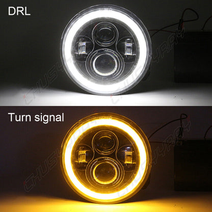 4x Round Projector LED Halo Headlights 5.75"