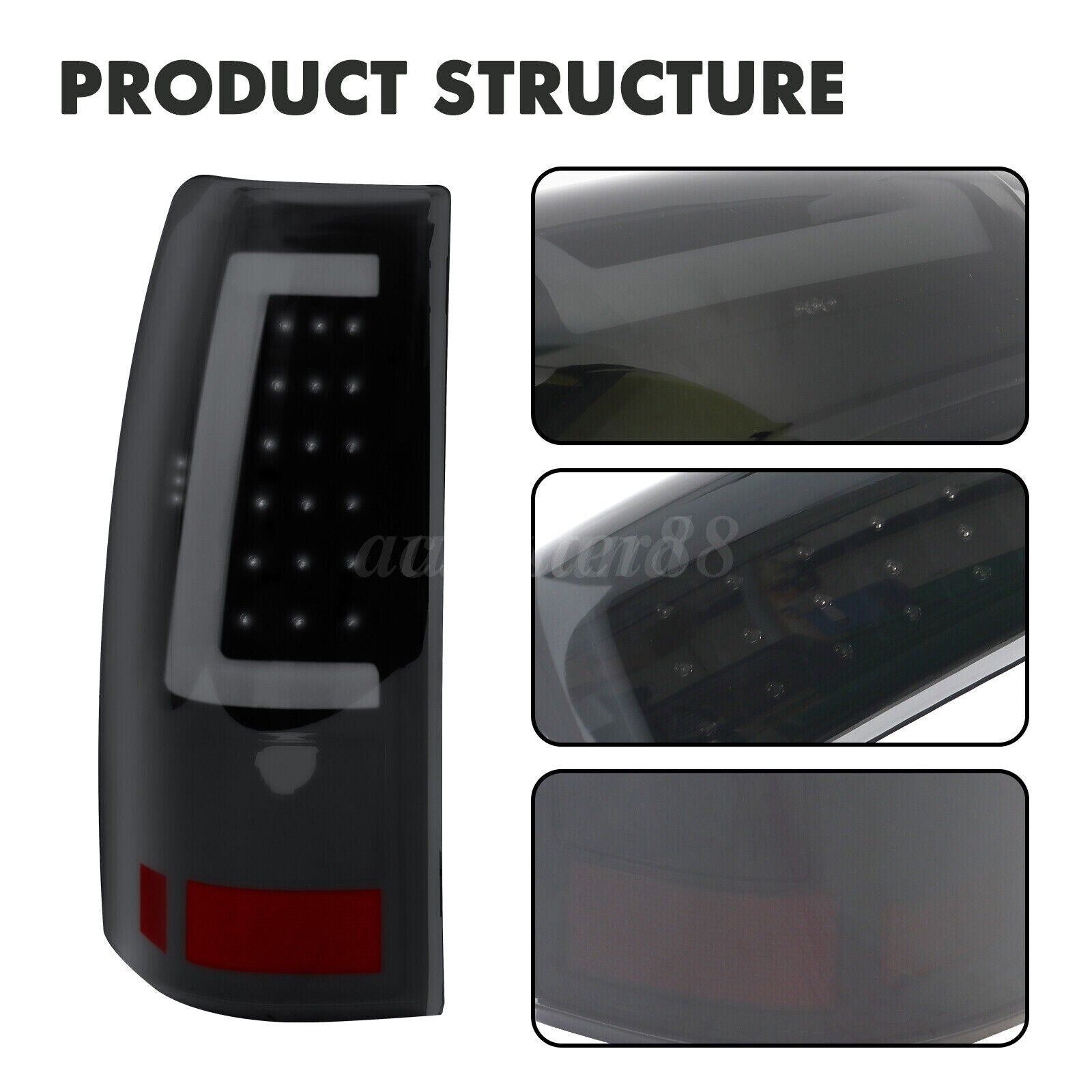 2003-2006 Chevrolet Silverado 1500 LED Tube Smoke Tail Lights