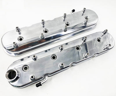 LS Cast Aluminum Tall Valve Covers for LS1 LS2 LS3 LS6 5.3 6.0 Polished