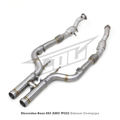 High‑Flow Catted Stainless Steel Downpipe for Mercedes Benz S63 AMG W222 5.5T