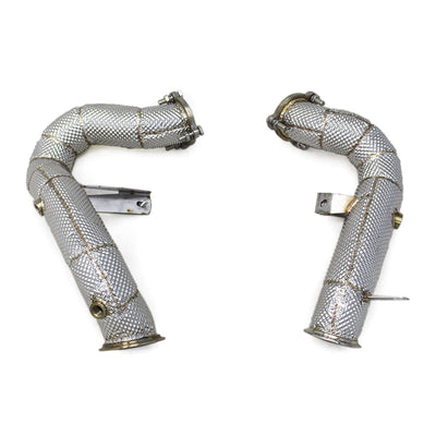 Straight Free Flow Stainless Steel Down Pipes for Porsche Macan Turbo GTS 3.6T
