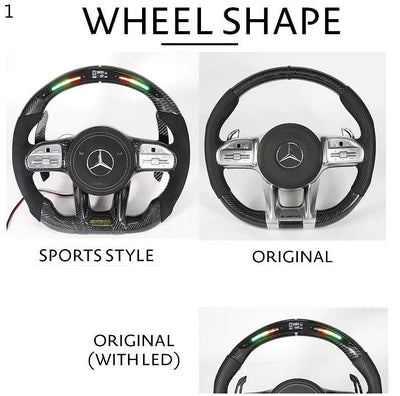 Mercedes-Benz 2020+ AMG Performance Style Customizable Steering Wheel (Fits 2010+ All Models)