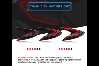 Toyota CHR / C-HR Smoked Full LED Tail Lights (2018-2020)