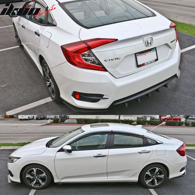 2016-2018Â Honda Civic Sedan IKON Front Rear Bumper Lip Side Skirts