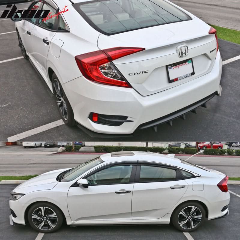2016-2018Â Honda Civic Sedan IKON Front Rear Bumper Lip Side Skirts