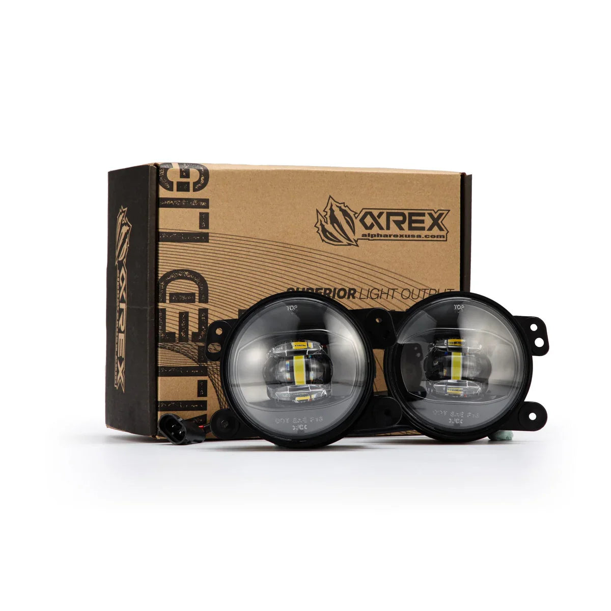 AlphaRex 18-23 Jeep Wrangler JL (Rubicon/Sahara with OE Plastic Bumper) / Gladiator JT DoubleTap Dual Color LED Projector Fog Lights