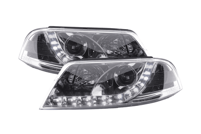 Volkswagen Passat (B5 / 3BG) Chrome LED Headlights with Daytime Running Lights (2000 - 2005)