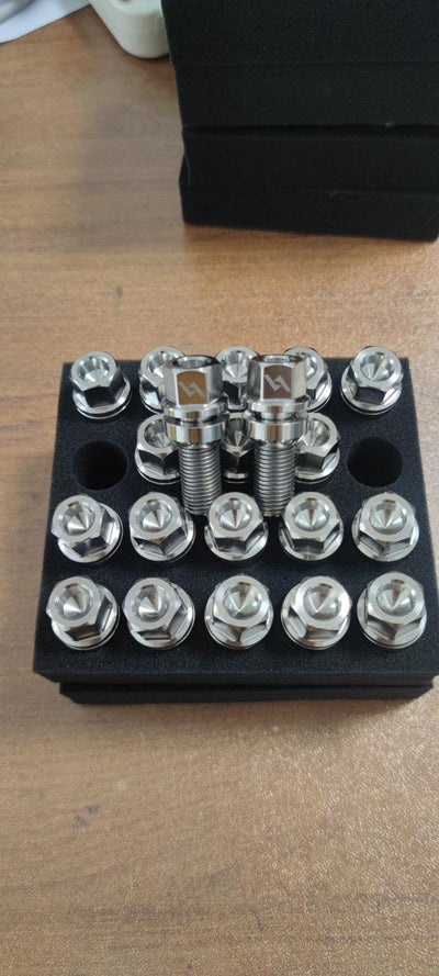 Audi Titanium Ball Seat Wheel Lug Kit