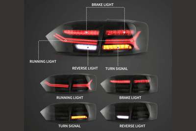 VW Jetta/Sagitar 6th Gen (A6) LED Tail Lights 2011-2014
