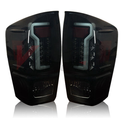 Winjet Toyota Tacoma 2016-23 LED Tail Light - Black / Smoke
